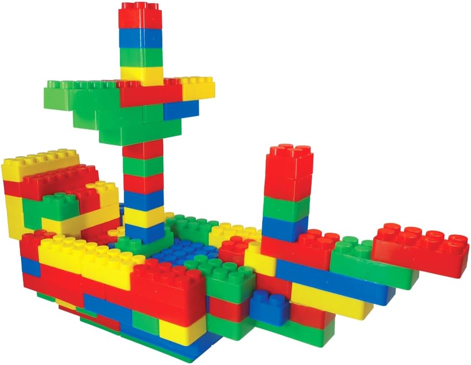Blocos de Montar Infantil 300 Peças – Kit Educativo Criativo GGB Brinquedos
