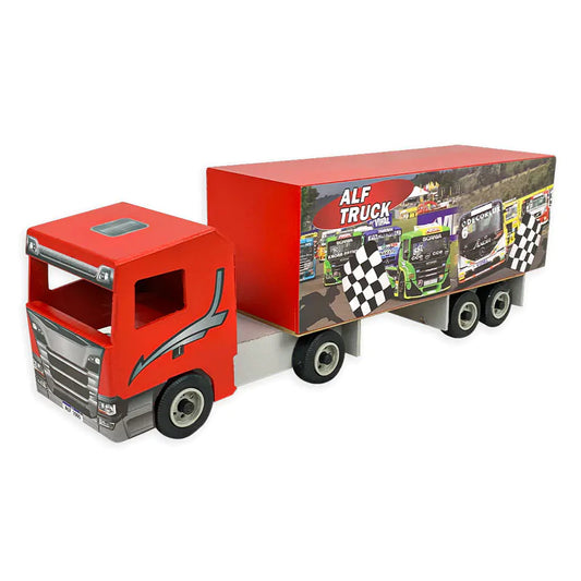 Caminhão Baú Mini 524 Alf Brinquedos – Caminhão de Madeira Infantil – Cores Sortidas – 46 × 11 × 15 cm – Para +4 anos