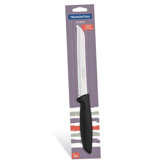 Faca para Pão Tramontina Plenus 7” – Lâmina Aço Inox com Cabo de Polipropileno