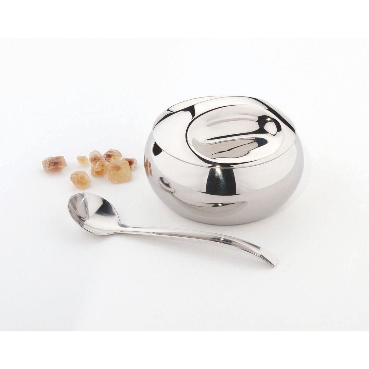 Açucareiro Tramontina 320 ml em Aço Inox com Colher – Linha Chá & Café 64400/500, 100% Inox, Acabamento Brilho
