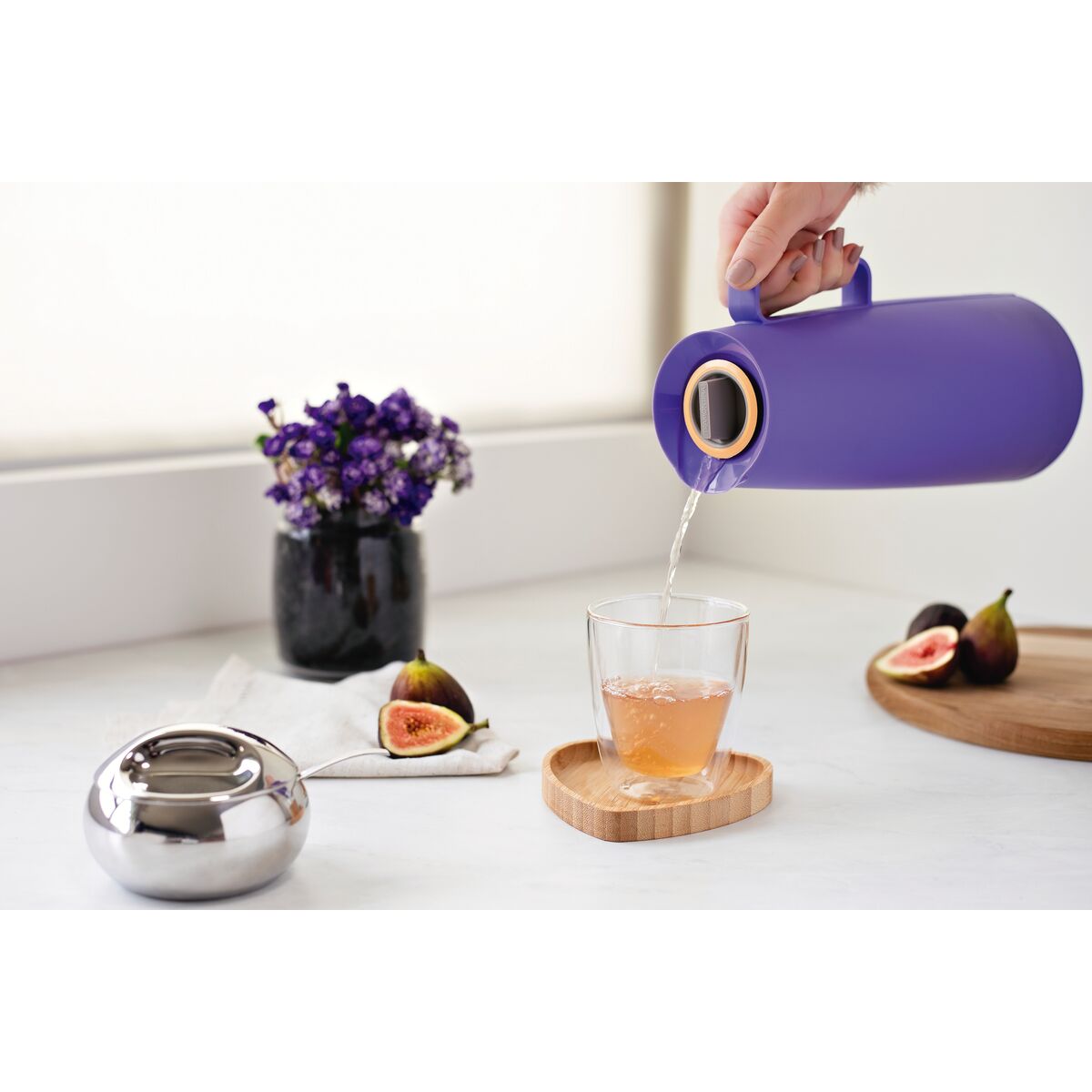 Açucareiro Tramontina 320 ml em Aço Inox com Colher – Linha Chá & Café 64400/500, 100% Inox, Acabamento Brilho
