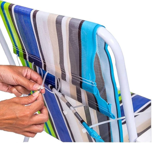 Refil para Cadeira de Praia Sol 1,60 m x 33,5 cm Lar e Lazer | 100% Polietileno | 5 Abraçadeiras de Nylon