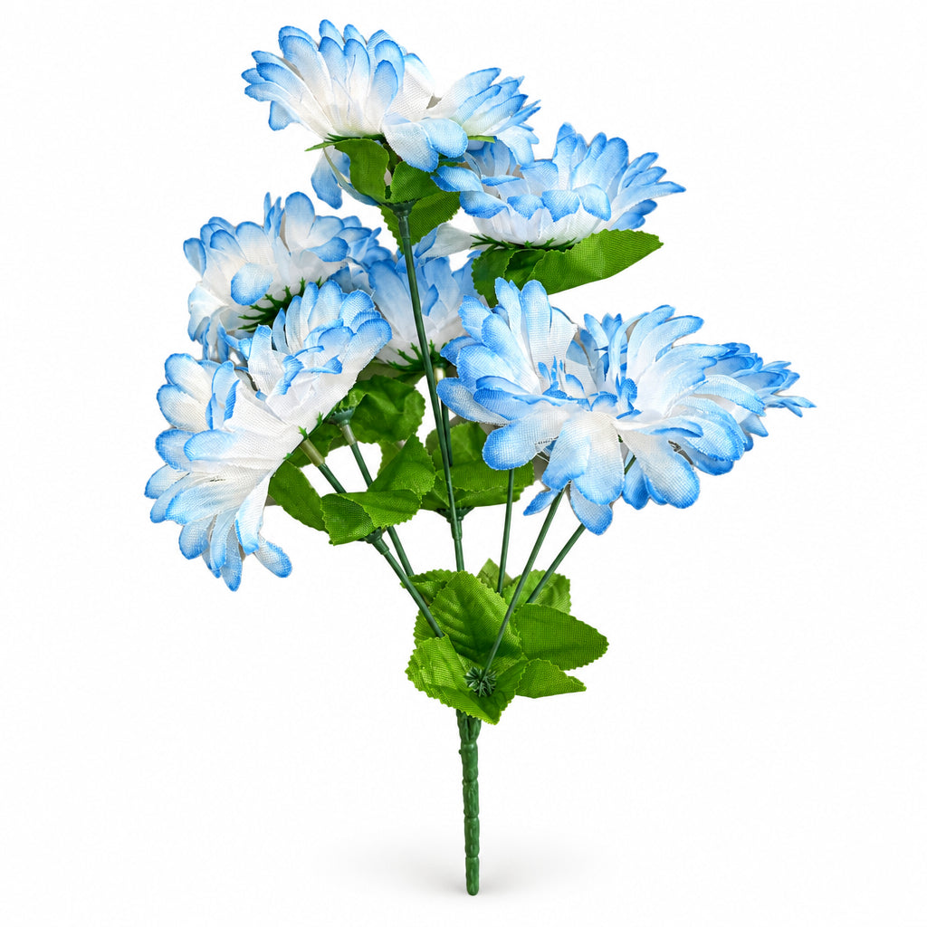 Buquê de Gérberas Artificiais Azul 31 cm – 7 Hastes | FlorArte