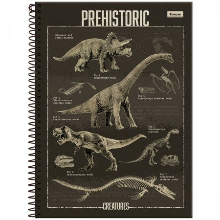 Caderno Dinossauros - Saurus Universitário 1 Matéria 80 Folhas Capa Dura - Foroni