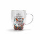 Caneca de Vidro Duplo Flower 320ml Brasfoot | Para Minha Mãe com Todo Meu Carinho