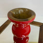 Cuia de Chimarrão de Madeira Matetri Vermelha 12 cm – Artesanal & Sofisticada