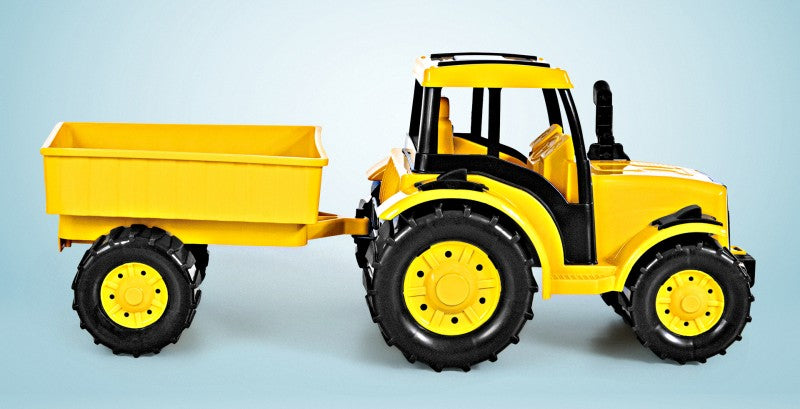 Carrinho de Brinquedo Trator Rural com Carreta 45 x 18 x 20 cm (C x L x A) | Plaspolo