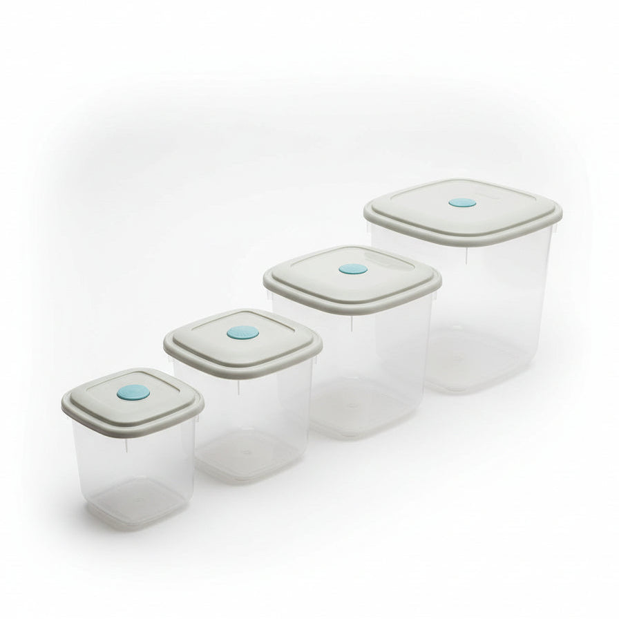 Conjunto 4 Potes Sanremo Vac Freezer SR485/2C 1L 1,7L 3,2L 5,1L BPA Free