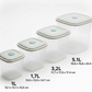 Conjunto 4 Potes Sanremo Vac Freezer SR485/2C 1L 1,7L 3,2L 5,1L BPA Free