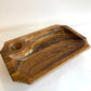 Gamela Rústica em Madeira Natural – Artesanal e Funcional - 30 x 19,5 x 5 cm