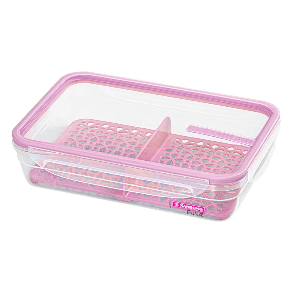 Pote Hermético Freshy 1,6L — Travas Click, Vedação Antivazamento, Livre de BPA