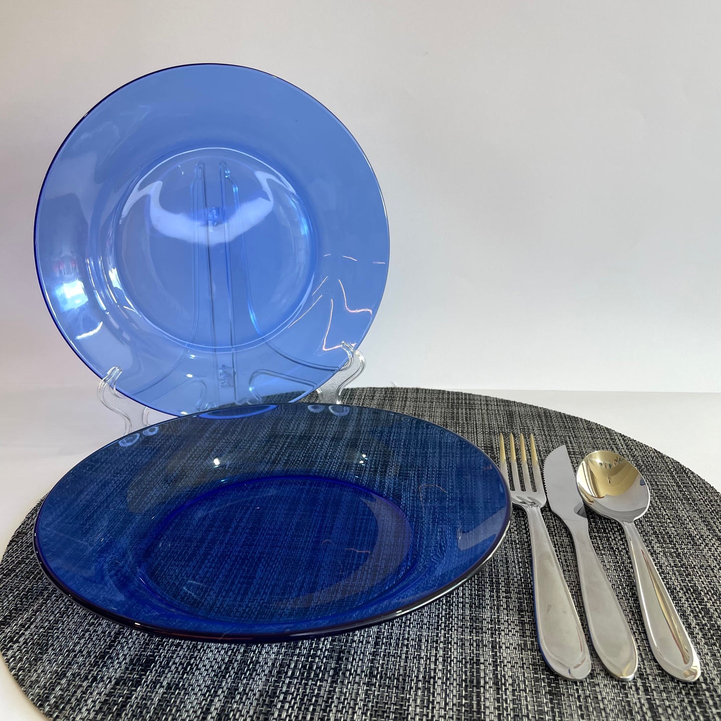 Conjunto de 10 Pratos Fundo 22,2 cm Oceano Duralex Vidro Temperado
