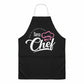 Kit Taça + Avental Super Chef Rosa Brasfoot 330ml | Presente Criativo para Cozinhar e Churrasco