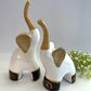 Dupla de Elefantes de Cerâmica | Elegance | 25 x 11 x 6 cm + 20 x 13 x 6 cm (A x C x L) | Cerâmica StarBella