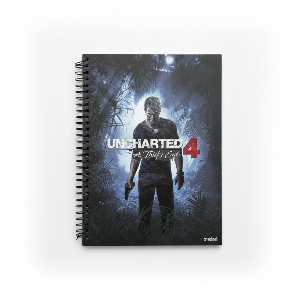 Caderno Uncharted 4 | 1 Matéria 96 Folhas Universitário Capa Dura | Credeal