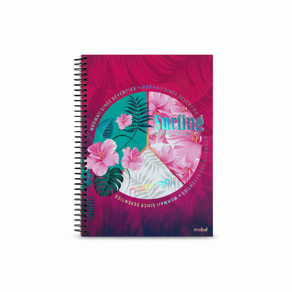 Caderno Mormaii Surfe Feminino 1 Matéria 96 Folhas Universitário Capa Dura | Credeal