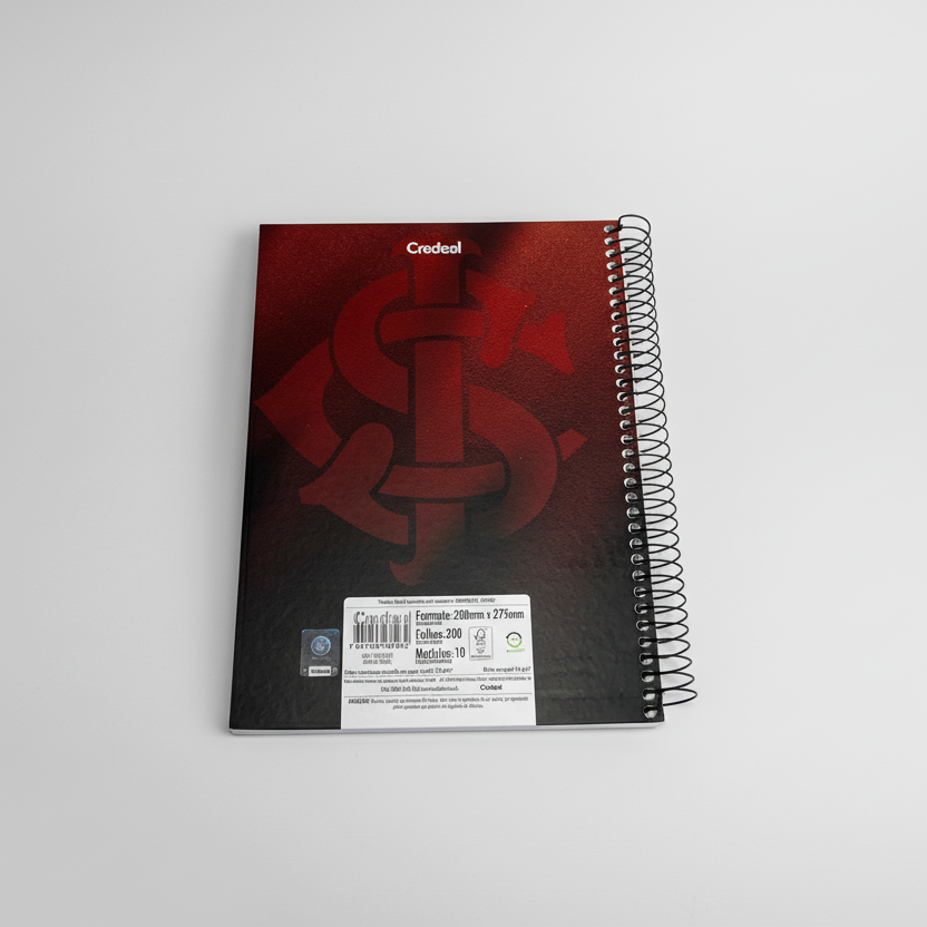 Caderno do Inter Capa Dura 10 Matérias 200 Folhas | Credeal