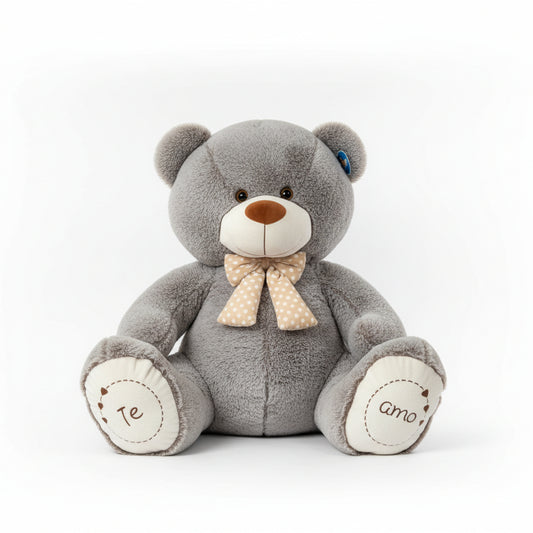 Urso de Pelúcia Gigante 60cm Munditoys – Super Macio, Presente Romântico e Decorativo “Te Amo”