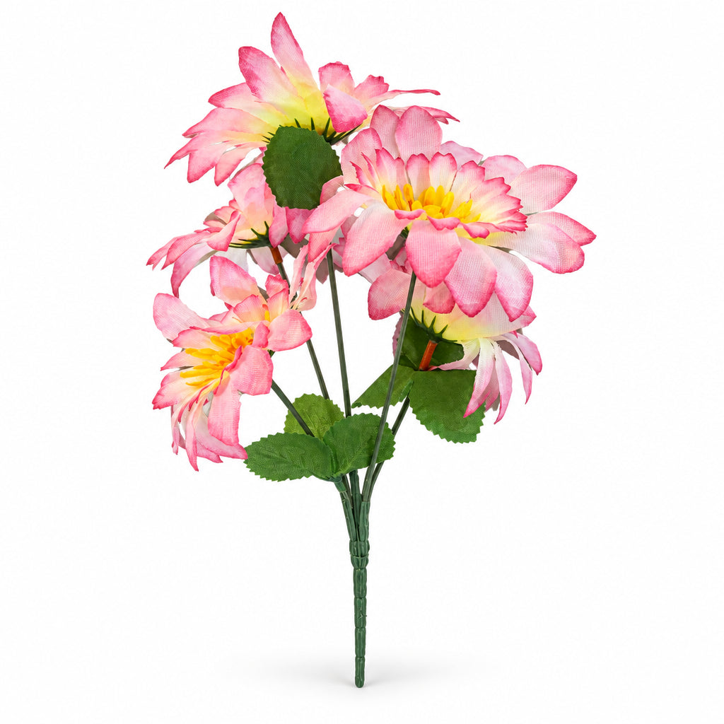 Buquê de Dálias Artificiais Rosa 30 cm – 5 Hastes | FlorArte