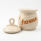 Pote de Mantimentos de Cerâmica Artesanal Farinha e Açúcar | Decoração Trigo – Cerâmica Alessandra