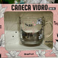 Caneca De Vidro Elegance 300 ml - Mãe Sua Luz Inspira | BrasFoot Presentes