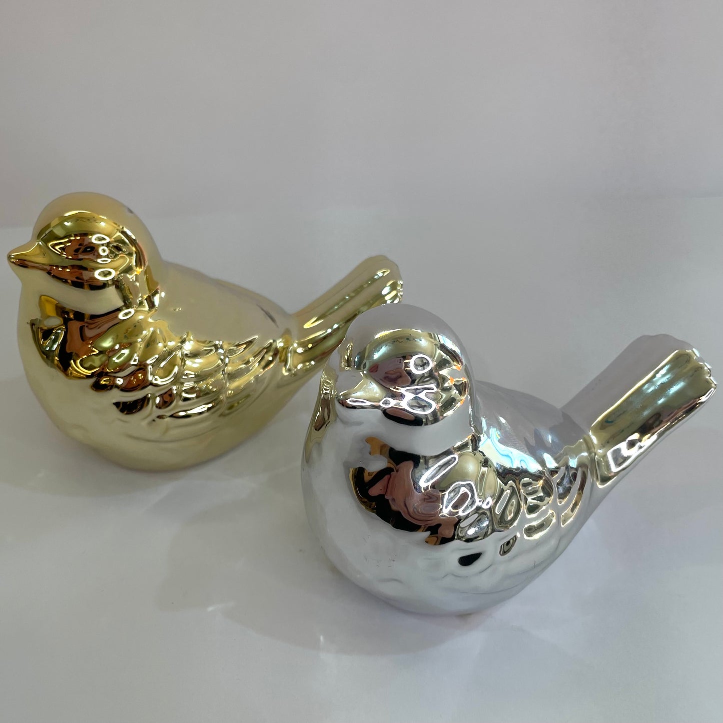 Pássaro Decorativo em Cerâmica - 10 cm