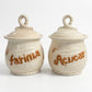 Pote de Mantimentos de Cerâmica Artesanal Farinha e Açúcar | Decoração Trigo – Cerâmica Alessandra