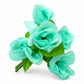 Buquê de Botões de Rosa Artificiais Turquesa 35 cm – 5 Hastes | FlorArte