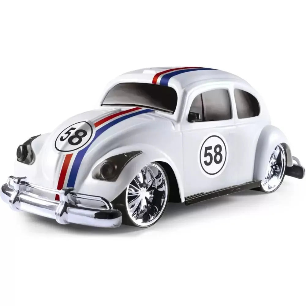 Carrinho Junior Hobby Retro Concept 28 cm – Brinquemix HRJ058 | Fusca Retrô com Rodas Cromadas