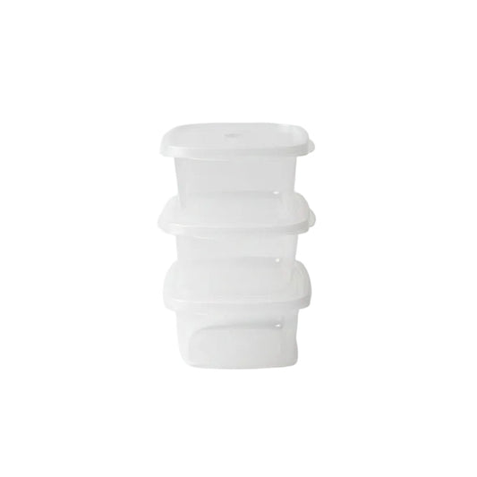 Conjunto 3 Potes Plástico Cristal 800ml Sanremo Fácil — Kit Hermético BPA Free SR125/3C10