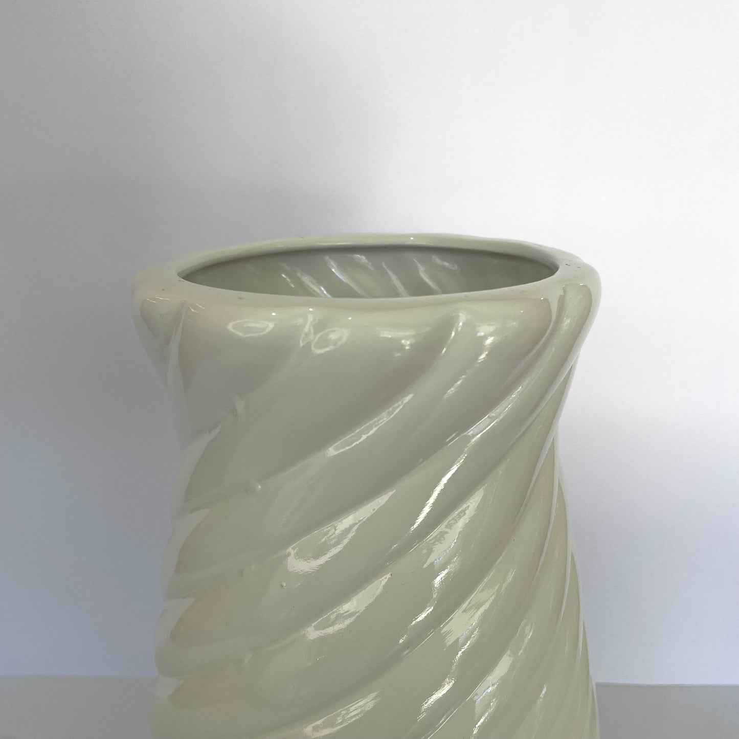 Vaso Lipe Cerâmica 25 cm - Branco | Cerâmica Alessandra