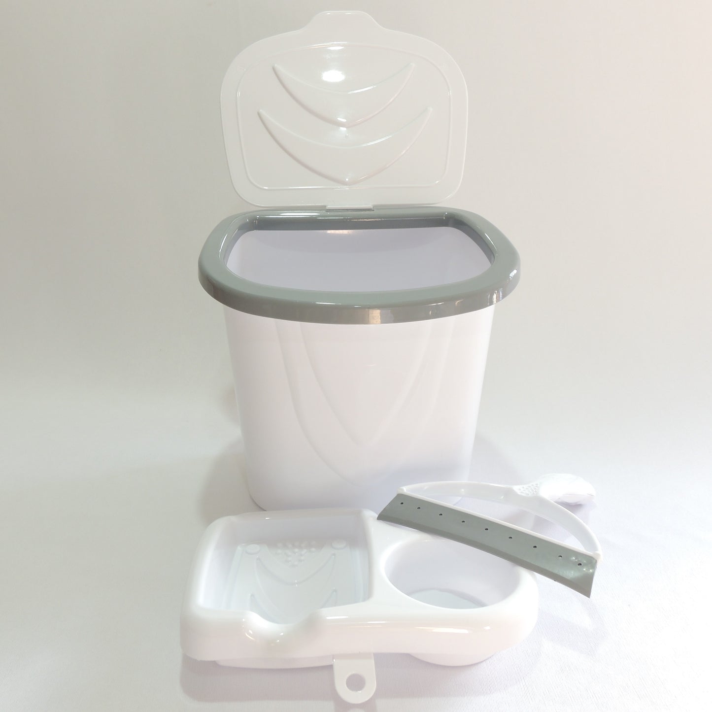 Kit Lixeira de 3 Litros + Rodo de Pia + Porta Detergente | Keita