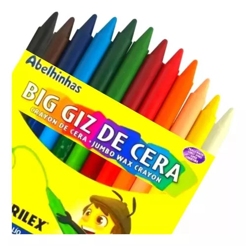 Giz de Cera Jumbo 6 Cores Big Giz 56g | Acrilex