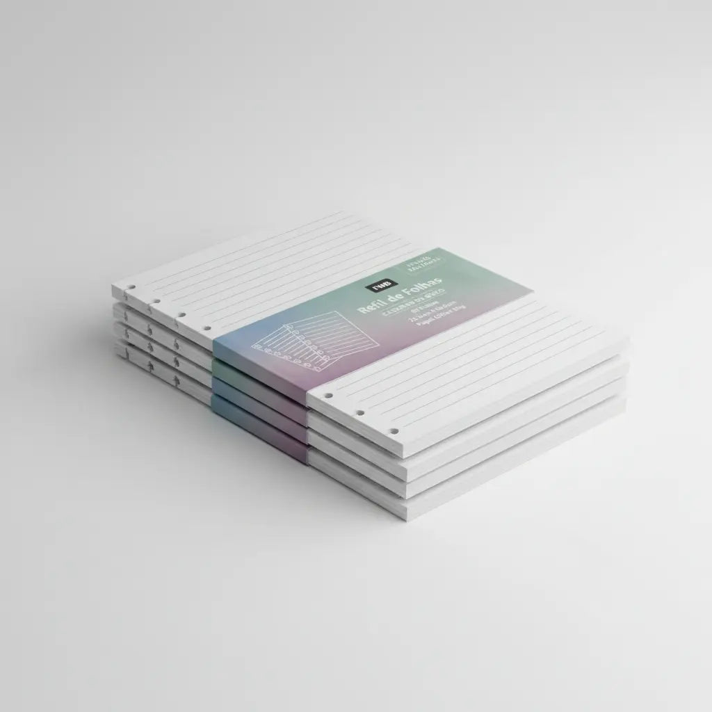 Refil para Caderno Inteligente 10 Discos FWB 8383 | 80 Folhas Pautadas | 25,3 x 18,5 cm | Offset 80g