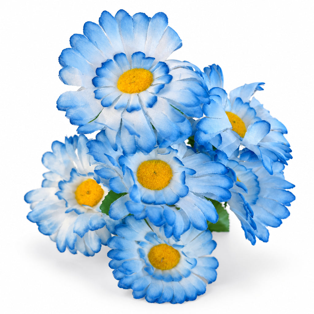 Buquê de Gérberas Artificiais Azul 31 cm – 7 Hastes | FlorArte