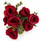 Buquê de Rosas Artificiais Vermelho Outono 31 cm – 7 Hastes | FlorArte