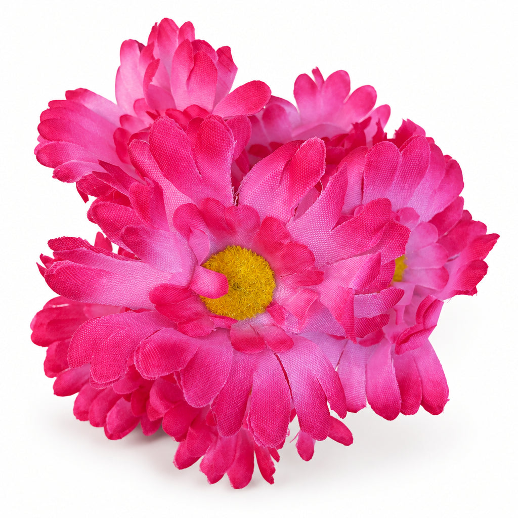 Buquê de Gérberas Artificiais Creme e Rosa 31 cm – 7 Hastes | FlorArte
