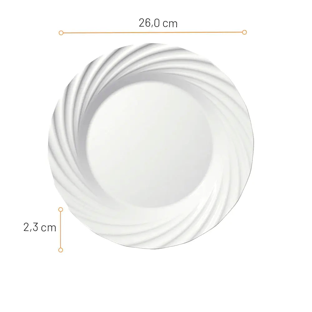 Prato Raso Jasmim Opaline 26cm | Duralex