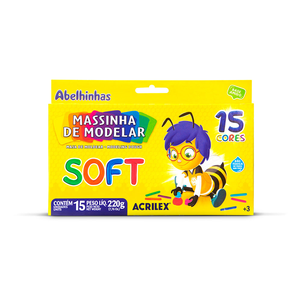 Massinha de Modelar Soft 15 Cores 220g | Acrilex