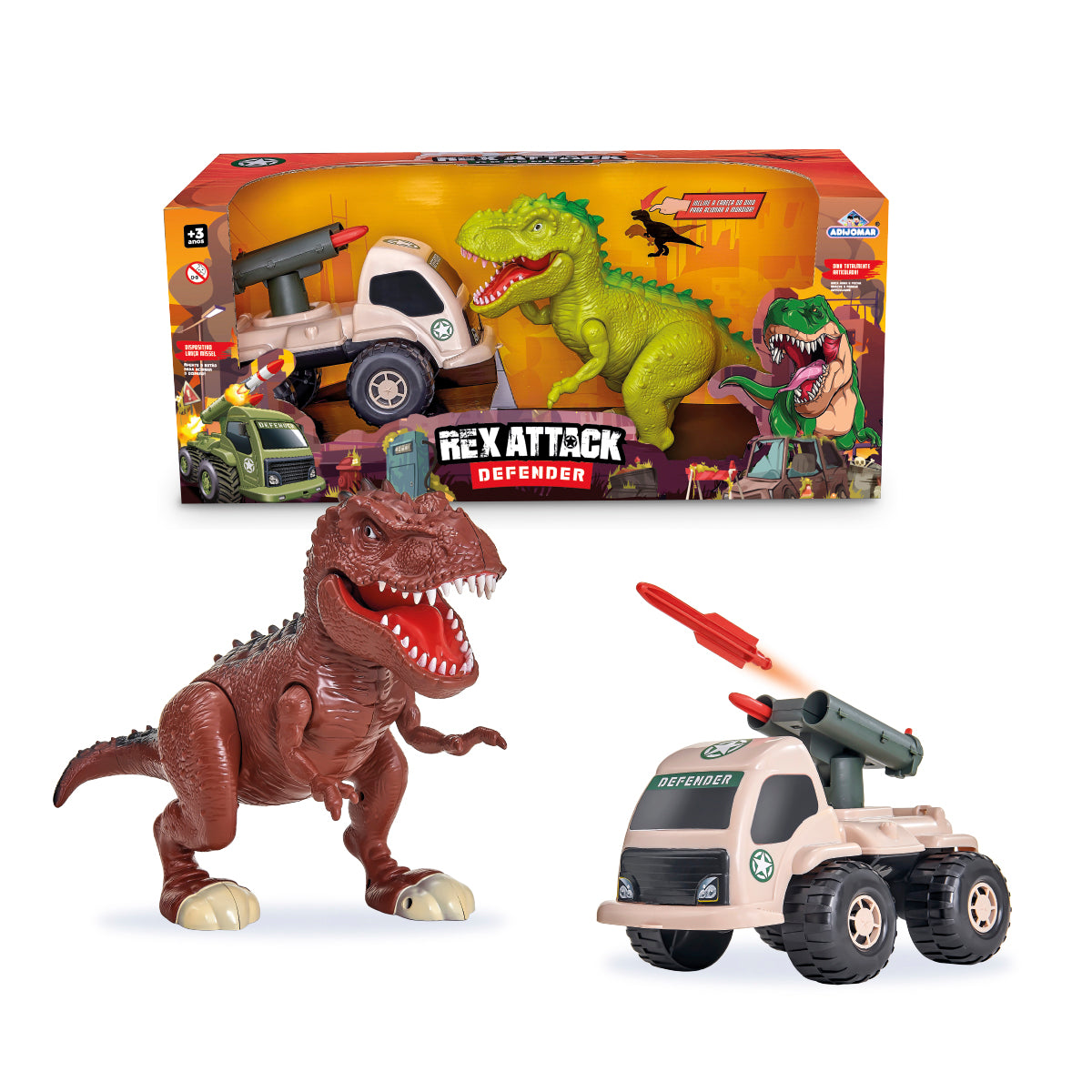 Dinossauro Rex Attack Defender | Adijomar