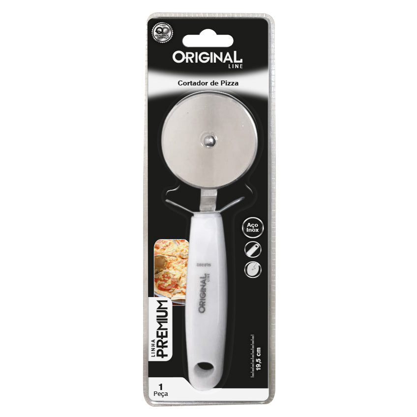 Cortador de Pizza Premium 19,5 cm Aço Inox Original Line SL0392 – Alta Qualidade e Durabilidade