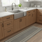 Tapete de Cozinha Passadeira Jacquard Munique Niazitex 45 × 180 cm Cinza — Antiderrapante