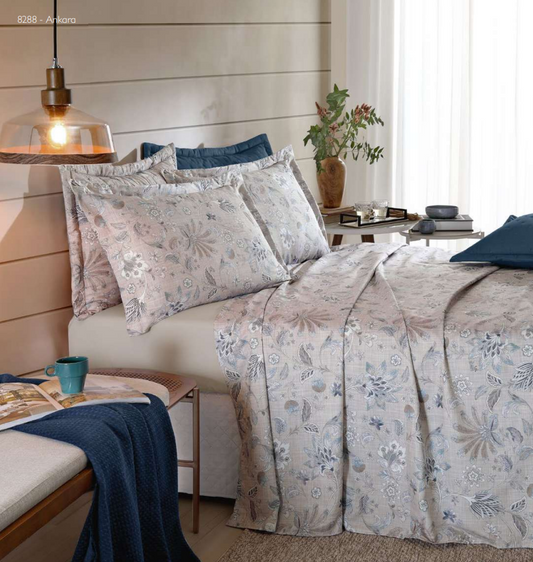 Jogo 3 Peças Roupa de Cama Casal Toque de Algodão - Ankara | Hedrons