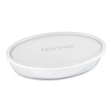 Assadeira Oval de Vidro Temperado Marinex 3,2L com Tampa Plástica BPA Free – Nadir Figueiredo