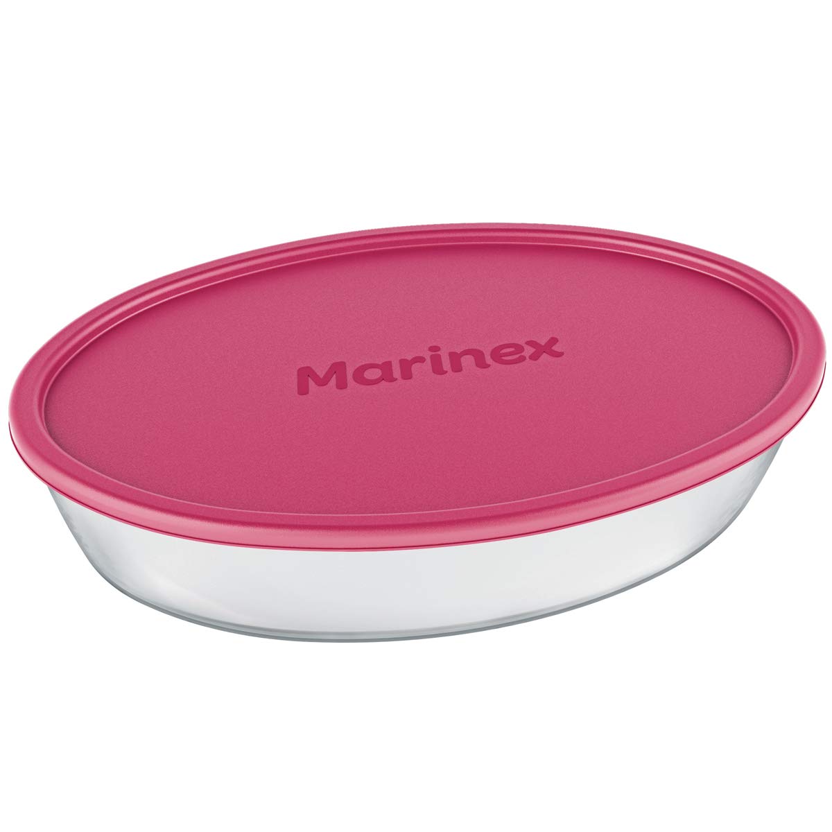 Assadeira Oval de Vidro Temperado Marinex com Tampa 1,6L – Nadir | Forno, Micro-ondas e Freezer