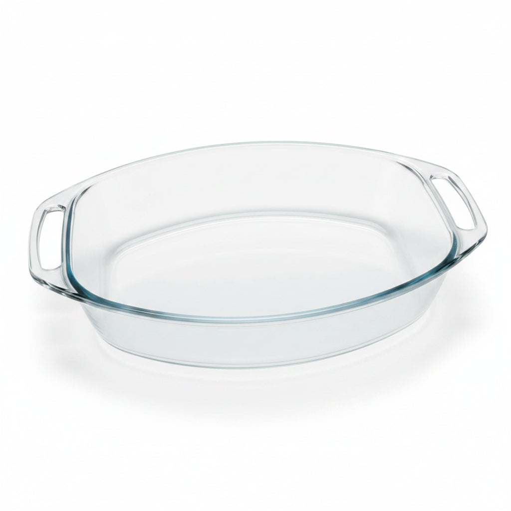 Assadeira Oval de Vidro Seletta 3,2L Marinex — Do Forno à Mesa com Elegância