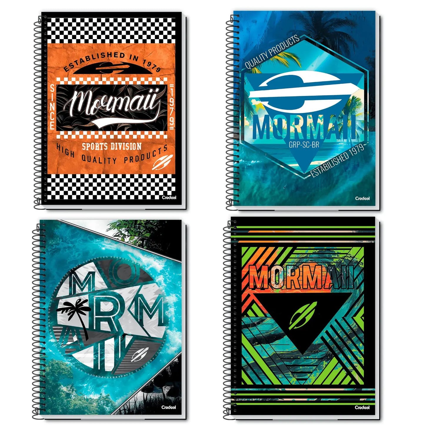 Caderno Mormaii Surfe Masculino Universitário 10 Matérias 160 Folhas | Credeal
