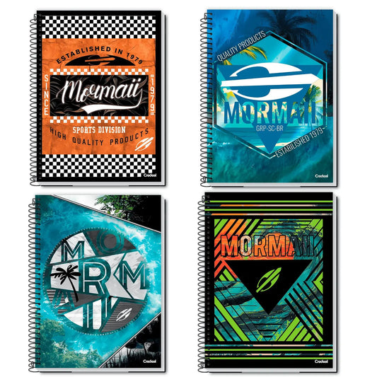 Caderno Mormaii Surfe Masculino Universitário 10 Matérias 160 Folhas | Credeal