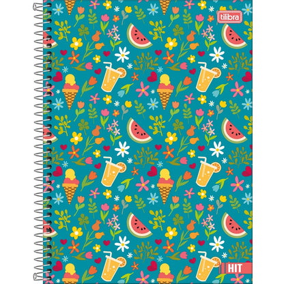 Caderno Hit Feminino | Universitário Capa Dura 1 Matéria 80 Folhas | Tilibra