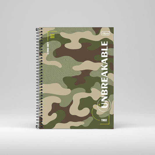 Caderno Universitário Hide Camuflado 10 Matérias 160 Fls – Tilibra